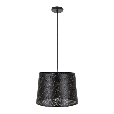 Μοντέρνο κρεμαστό φωτιστικό SPARKLE 1ΧΕ27 AC 220-240V μαύρο μεταλλικό με πλέγμα Φ35xY26cm