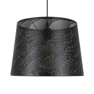 Μοντέρνο κρεμαστό φωτιστικό SPARKLE 1ΧΕ27 AC 220-240V μαύρο μεταλλικό με πλέγμα Φ35xY26cm