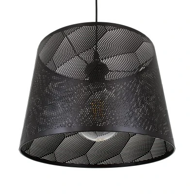Μοντέρνο κρεμαστό φωτιστικό SPARKLE 1ΧΕ27 AC 220-240V μαύρο μεταλλικό με πλέγμα Φ35xY26cm