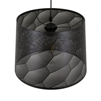 Μοντέρνο κρεμαστό φωτιστικό SPARKLE 1ΧΕ27 AC 220-240V μαύρο μεταλλικό με πλέγμα Φ35xY26cm