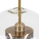 Μοντέρνο κρεμαστό φωτιστικό οροφής AVERY 1ΧΕ27 AC 220-240V με διάφανο γυαλί & χρυσό μεταλλικό πλέγμα Φ30