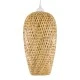 Boho κρεμαστό φωτιστικό SAN TROPEZ 1ΧΕ27 μπεζ ξύλινο Bamboo Φ19xΥ42cm