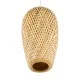 Boho κρεμαστό φωτιστικό SAN TROPEZ 1ΧΕ27 μπεζ ξύλινο Bamboo Φ19xΥ42cm