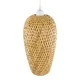 Boho κρεμαστό φωτιστικό SAN TROPEZ 1ΧΕ27 μπεζ ξύλινο Bamboo Φ19xΥ42cm