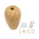 Boho κρεμαστό φωτιστικό SAN TROPEZ 1ΧΕ27 μπεζ ξύλινο Bamboo Φ19xΥ42cm