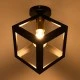 Μοντέρνο φωτιστικό οροφής κύβος CUBE μονόφωτο 1xE27 μεταλλικό πλέγμα μαύρο με χρυσό ντουί συμβατό έως G95 και καλώδιο PVC χωρίς λαμπτήρα 25x25x25 cm Μοντέρνο φωτιστικό οροφής κύβος CUBE μονόφωτο 1xE27 μεταλλικό πλέγμα μαύρο με χρυσό ντουί συμβατό έως G95 και καλώδιο PVC χωρίς λαμπτήρα 25x25x25 cm