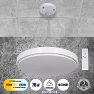 Κρεμαστή Πλαφονιέρα Οροφής LED CASPER CCT 76W 8372lm 120° AC 220-240V - Εναλλαγή Φωτισμού μέσω Τηλεχειριστηρίου All In One - Λευκό