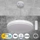 GloboStar® CASPER 61018 Κρεμαστή Πλαφονιέρα Οροφής LED CCT 76W 8372lm 120° AC 220-240V - Εναλλαγή Φωτισμού μέσω Τηλεχειριστηρίου All In One Ψυχρό Λευκό 6000k+Φυσικό Λευκό 4500k+Θερμό Λευκό 2700k Dimmable Φ45cm - Λευκό - 3 Years Warranty