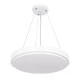 GloboStar® CASPER 61018 Κρεμαστή Πλαφονιέρα Οροφής LED CCT 76W 8372lm 120° AC 220-240V - Εναλλαγή Φωτισμού μέσω Τηλεχειριστηρίου All In One Ψυχρό Λευκό 6000k+Φυσικό Λευκό 4500k+Θερμό Λευκό 2700k Dimmable Φ45cm - Λευκό - 3 Years Warranty