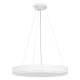 GloboStar® CASPER 61018 Κρεμαστή Πλαφονιέρα Οροφής LED CCT 76W 8372lm 120° AC 220-240V - Εναλλαγή Φωτισμού μέσω Τηλεχειριστηρίου All In One Ψυχρό Λευκό 6000k+Φυσικό Λευκό 4500k+Θερμό Λευκό 2700k Dimmable Φ45cm - Λευκό - 3 Years Warranty