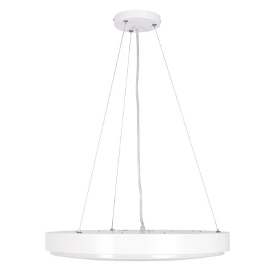 GloboStar® CASPER 61018 Κρεμαστή Πλαφονιέρα Οροφής LED CCT 76W 8372lm 120° AC 220-240V - Εναλλαγή Φωτισμού μέσω Τηλεχειριστηρίου All In One Ψυχρό Λευκό 6000k+Φυσικό Λευκό 4500k+Θερμό Λευκό 2700k Dimmable Φ45cm - Λευκό - 3 Years Warranty