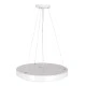 GloboStar® CASPER 61018 Κρεμαστή Πλαφονιέρα Οροφής LED CCT 76W 8372lm 120° AC 220-240V - Εναλλαγή Φωτισμού μέσω Τηλεχειριστηρίου All In One Ψυχρό Λευκό 6000k+Φυσικό Λευκό 4500k+Θερμό Λευκό 2700k Dimmable Φ45cm - Λευκό - 3 Years Warranty