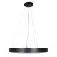 GloboStar® CASPER 61019 Κρεμαστή Πλαφονιέρα Οροφής LED CCT 76W 8372lm 120° AC 220-240V - Εναλλαγή Φωτισμού μέσω Τηλεχειριστηρίου All In One Ψυχρό Λευκό 6000k+Φυσικό Λευκό 4500k+Θερμό Λευκό 2700k Dimmable Φ45cm - Μαύρο - 3 Years Warranty