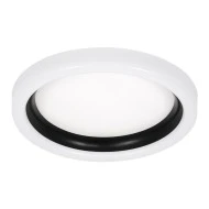 LED πλαφονιέρα οροφής MELINA λευκός-μαύρος κύκλος 55W 6376lm 120° CCT 2700K-4500K-6000K εναλλασσόμενου φωτισμού με τηλεχειριστήριο dimmable Φ48cm AC 220-240V IP20 Φ48xY9cm
