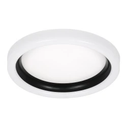 LED πλαφονιέρα οροφής MELINA λευκός-μαύρος κύκλος 55W 6376lm 120° CCT 2700K-4500K-6000K εναλλασσόμενου φωτισμού με τηλεχειριστήριο dimmable Φ48cm AC 220-240V IP20 Φ48xY9cm