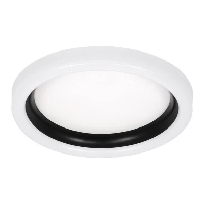 LED πλαφονιέρα οροφής MELINA λευκός-μαύρος κύκλος 55W 6376lm 120° CCT 2700K-4500K-6000K εναλλασσόμενου φωτισμού με τηλεχειριστήριο dimmable Φ48cm AC 220-240V IP20 Φ48xY9cm