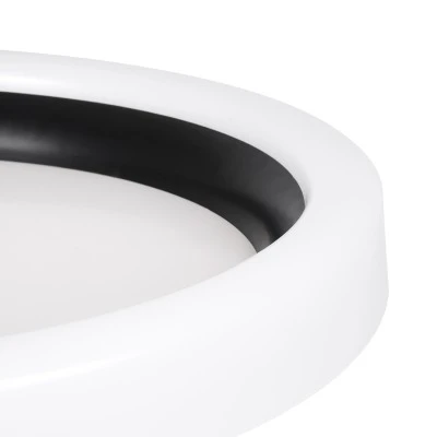 LED πλαφονιέρα οροφής MELINA λευκός-μαύρος κύκλος 55W 6376lm 120° CCT 2700K-4500K-6000K εναλλασσόμενου φωτισμού με τηλεχειριστήριο dimmable Φ48cm AC 220-240V IP20 Φ48xY9cm