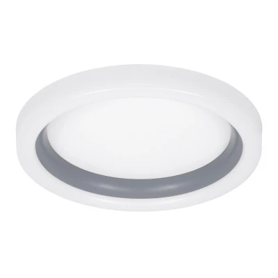 LED πλαφονιέρα οροφής MELINA λευκός-ανθρακί κύκλος 55W 6376lm 120° CCT 2700K-4500K-6000K εναλλασσόμενου φωτισμού με τηλεχειριστήριο dimmable Φ48cm AC 220-240V IP20 Φ48xY9cm