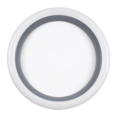 LED πλαφονιέρα οροφής MELINA λευκός-ανθρακί κύκλος 55W 6376lm 120° CCT 2700K-4500K-6000K εναλλασσόμενου φωτισμού με τηλεχειριστήριο dimmable Φ48cm AC 220-240V IP20 Φ48xY9cm