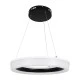 GloboStar® ARIANA 61037 Κρεμαστή Πλαφονιέρα Οροφής Κύκλος LED CCT 55W 6376lm 120° AC 220-240V - Εναλλαγή Φωτισμού μέσω Τηλεχειριστηρίου All In One Ψυχρό Λευκό 6000k+Φυσικό Λευκό 4500k+Θερμό Λευκό 2700k Dimmable Φ48cm - Μαύρο - 3 Years Warranty