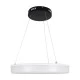GloboStar® ARIANA 61037 Κρεμαστή Πλαφονιέρα Οροφής Κύκλος LED CCT 55W 6376lm 120° AC 220-240V - Εναλλαγή Φωτισμού μέσω Τηλεχειριστηρίου All In One Ψυχρό Λευκό 6000k+Φυσικό Λευκό 4500k+Θερμό Λευκό 2700k Dimmable Φ48cm - Μαύρο - 3 Years Warranty