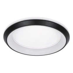 LED πλαφονιέρα οροφής MELINA μαύρος κύκλος 55W 6376lm 120° CCT 2700K-4500K-6000K εναλλασσόμενου φωτισμού με τηλεχειριστήριο dimmable Φ48cm AC 220-240V IP20 Φ48xY9cm