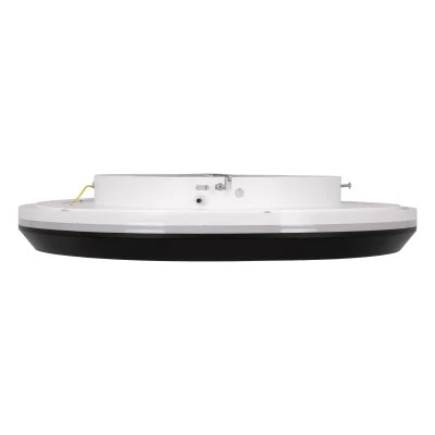 LED πλαφονιέρα οροφής MELINA 55W 6376lm 120° CCT 2700K-4500K-6000K εναλλασσόμενου φωτισμού με τηλεχειριστήριο dimmable Φ48cm μαύρη AC 220-240V IP20 Φ48xY9cm