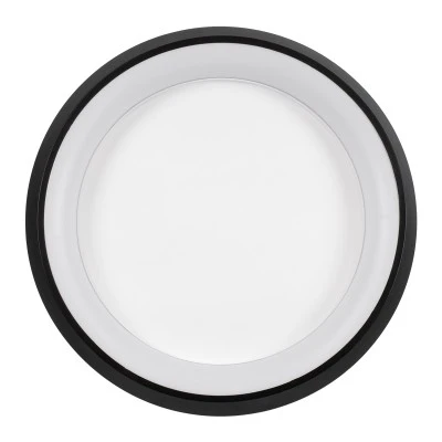 LED πλαφονιέρα οροφής MELINA 55W 6376lm 120° CCT 2700K-4500K-6000K εναλλασσόμενου φωτισμού με τηλεχειριστήριο dimmable Φ48cm μαύρη AC 220-240V IP20 Φ48xY9cm
