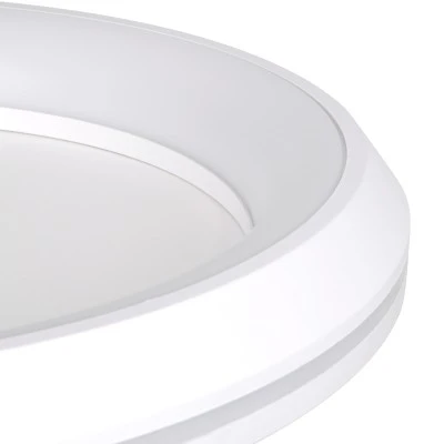 LED πλαφονιέρα οροφής MELINA λευκό δαχτυλίδι 55W 6376lm 120° CCT 2700K-4500K-6000K εναλλασσόμενου φωτισμού με τηλεχειριστήριο dimmable Φ48cm AC 220-240V IP20 Φ48xY9cm