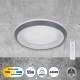 LED πλαφονιέρα οροφής MELINA ανθρακί κύκλος 55W 6376lm 120° CCT 2700K-4500K-6000K εναλλασσόμενου φωτισμού με τηλεχειριστήριο dimmable Φ48cm AC 220-240V IP20 Φ48xY9cm