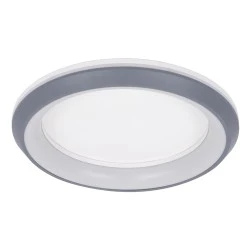 LED πλαφονιέρα οροφής MELINA ανθρακί κύκλος 55W 6376lm 120° CCT 2700K-4500K-6000K εναλλασσόμενου φωτισμού με τηλεχειριστήριο dimmable Φ48cm AC 220-240V IP20 Φ48xY9cm