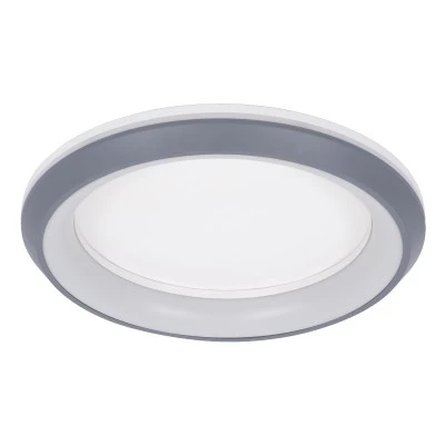 LED πλαφονιέρα οροφής MELINA ανθρακί κύκλος 55W 6376lm 120° CCT 2700K-4500K-6000K εναλλασσόμενου φωτισμού με τηλεχειριστήριο dimmable Φ48cm AC 220-240V IP20 Φ48xY9cm