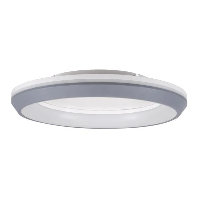 LED πλαφονιέρα οροφής MELINA ανθρακί κύκλος 55W 6376lm 120° CCT 2700K-4500K-6000K εναλλασσόμενου φωτισμού με τηλεχειριστήριο dimmable Φ48cm AC 220-240V IP20 Φ48xY9cm