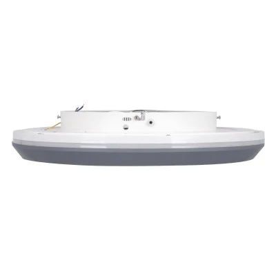 LED πλαφονιέρα οροφής MELINA ανθρακί κύκλος 55W 6376lm 120° CCT 2700K-4500K-6000K εναλλασσόμενου φωτισμού με τηλεχειριστήριο dimmable Φ48cm AC 220-240V IP20 Φ48xY9cm