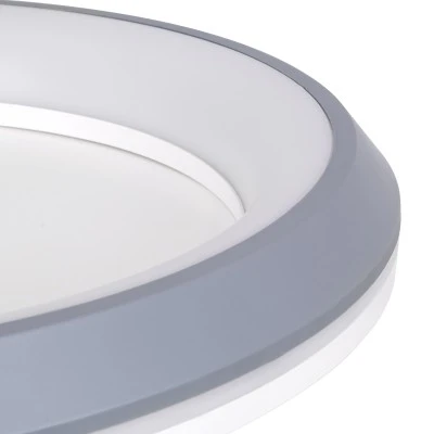 LED πλαφονιέρα οροφής MELINA ανθρακί κύκλος 55W 6376lm 120° CCT 2700K-4500K-6000K εναλλασσόμενου φωτισμού με τηλεχειριστήριο dimmable Φ48cm AC 220-240V IP20 Φ48xY9cm