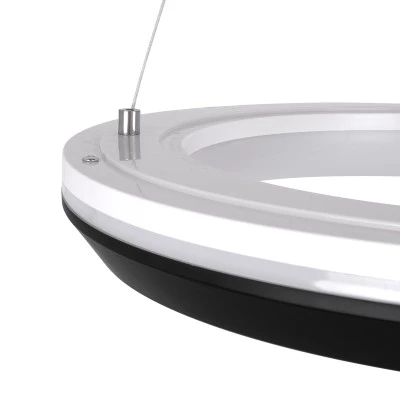 Κρεμαστή Πλαφονιέρα MELINA Κύκλος LED CCT 55W 6376lm 120° AC 220-240V - Εναλλαγή Φωτισμού μέσω Τηλεχειριστηρίου All In One -Dimmable Φ48cm - Μαύρο GloboStar® MELINA 61043 Κρεμαστή Πλαφονιέρα Οροφής Κύκλος LED CCT 55W 6376lm 120° AC 220-240V - Εναλλαγή Φωτισμού μέσω Τηλεχειριστηρίου All In One Ψυχρό Λευκό 6000k+Φυσικό Λευκό 4500k+Θερμό Λευκό 2700k Dimmable Φ48cm - Μαύρο - 3 Years Warranty