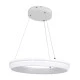 GloboStar® MELINA 61044 Κρεμαστή Πλαφονιέρα Οροφής Κύκλος LED CCT 55W 6376lm 120° AC 220-240V - Εναλλαγή Φωτισμού μέσω Τηλεχειριστηρίου All In One Ψυχρό Λευκό 6000k+Φυσικό Λευκό 4500k+Θερμό Λευκό 2700k Dimmable Φ48cm - Λευκό - 3 Years Warranty