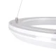 GloboStar® MELINA 61044 Κρεμαστή Πλαφονιέρα Οροφής Κύκλος LED CCT 55W 6376lm 120° AC 220-240V - Εναλλαγή Φωτισμού μέσω Τηλεχειριστηρίου All In One Ψυχρό Λευκό 6000k+Φυσικό Λευκό 4500k+Θερμό Λευκό 2700k Dimmable Φ48cm - Λευκό - 3 Years Warranty