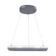 GloboStar® MELINA 61045 Κρεμαστή Πλαφονιέρα Οροφής Κύκλος LED CCT 55W 6376lm 120° AC 220-240V - Εναλλαγή Φωτισμού μέσω Τηλεχειριστηρίου All In One Ψυχρό Λευκό 6000k+Φυσικό Λευκό 4500k+Θερμό Λευκό 2700k Dimmable Φ48cm - Ανθρακί - 3 Years Warranty