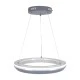 GloboStar® MELINA 61045 Κρεμαστή Πλαφονιέρα Οροφής Κύκλος LED CCT 55W 6376lm 120° AC 220-240V - Εναλλαγή Φωτισμού μέσω Τηλεχειριστηρίου All In One Ψυχρό Λευκό 6000k+Φυσικό Λευκό 4500k+Θερμό Λευκό 2700k Dimmable Φ48cm - Ανθρακί - 3 Years Warranty