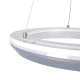 GloboStar® MELINA 61045 Κρεμαστή Πλαφονιέρα Οροφής Κύκλος LED CCT 55W 6376lm 120° AC 220-240V - Εναλλαγή Φωτισμού μέσω Τηλεχειριστηρίου All In One Ψυχρό Λευκό 6000k+Φυσικό Λευκό 4500k+Θερμό Λευκό 2700k Dimmable Φ48cm - Ανθρακί - 3 Years Warranty