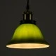 GloboStar® LIBRARY 00768 Vintage Κρεμαστό Φωτιστικό Οροφής Μονόφωτο 1 x E27 Πράσινο Γυάλινο Καμπάνα με Χρυσό Ντουί Φ18 x Υ18cm