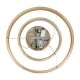 GloboStar® DIAMOND DUO 61151-DECO Κρεμαστό Φωτιστικό Δαχτυλίδι-Κύκλος LED CCT 75W 8743lm 360° AC 220-240V - Εναλλαγή Φωτισμού μέσω Τηλεχειριστηρίου All In One Ψυχρό 6000k+Φυσικό 4500k+Θερμό 2700k Dimmable Φ40+60cm - Χρυσό Βούρτσας - 3 Years Warranty