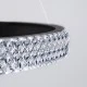 GloboStar® DIAMOND TRIO 61140-DECO Κρεμαστό Φωτιστικό Δαχτυλίδι-Κύκλος LED CCT 150W 18379lm 360° AC 220-240V - Εναλλαγή Φωτισμού μέσω Τηλεχειριστηρίου All In One Ψυχρό 6000k+Φυσικό 4500k+Θερμό 2700k Dimmable Φ60+80+100cm - Μαύρο - 3 Years Warranty