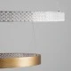 GloboStar® DIAMOND DUO 61151-DECO Κρεμαστό Φωτιστικό Δαχτυλίδι-Κύκλος LED CCT 75W 8743lm 360° AC 220-240V - Εναλλαγή Φωτισμού μέσω Τηλεχειριστηρίου All In One Ψυχρό 6000k+Φυσικό 4500k+Θερμό 2700k Dimmable Φ40+60cm - Χρυσό Βούρτσας - 3 Years Warranty