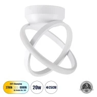 Φωτιστικό οροφής AMELIA με LED CCT 20W 2400lm 6000K+4500K+2700K με διακόπτη On/Off All In One αλουμίνιο linear design 300° IP20 L24.5xW16xH25cm