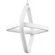 GloboStar® ROSE 61065 Κρεμαστό Φωτιστικό Οροφής Design LED CCT 22W 2640lm 300° AC 220-240V - Εναλλαγή Φωτισμού μέσω Διακόπτη On/Off All In One Ψυχρό 6000k+Φυσικό 4500k+Θερμό 2700k Μ24 x Π22 x Υ24cm - Λευκό