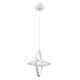 GloboStar® ROSE 61065 Κρεμαστό Φωτιστικό Οροφής Design LED CCT 22W 2640lm 300° AC 220-240V - Εναλλαγή Φωτισμού μέσω Διακόπτη On/Off All In One Ψυχρό 6000k+Φυσικό 4500k+Θερμό 2700k Μ24 x Π22 x Υ24cm - Λευκό