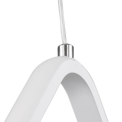 GloboStar® ROSE 61065 Κρεμαστό Φωτιστικό Οροφής Design LED CCT 22W 2640lm 300° AC 220-240V - Εναλλαγή Φωτισμού μέσω Διακόπτη On/Off All In One Ψυχρό 6000k+Φυσικό 4500k+Θερμό 2700k Μ24 x Π22 x Υ24cm - Λευκό