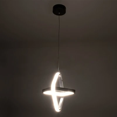 GloboStar® ROSE 61065 Κρεμαστό Φωτιστικό Οροφής Design LED CCT 22W 2640lm 300° AC 220-240V - Εναλλαγή Φωτισμού μέσω Διακόπτη On/Off All In One Ψυχρό 6000k+Φυσικό 4500k+Θερμό 2700k Μ24 x Π22 x Υ24cm - Λευκό